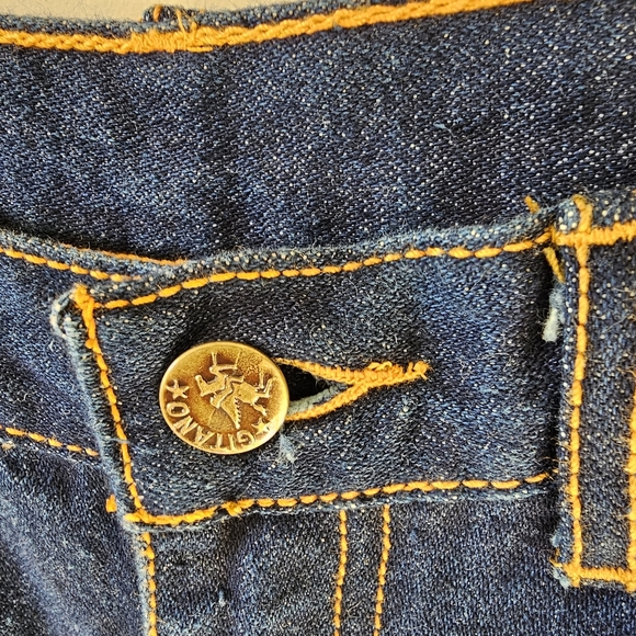 Vintage 80's 90's Deadstock Gitano Dark Blue Straight Leg Jeans Sz. 30 - Picture 6 of 12